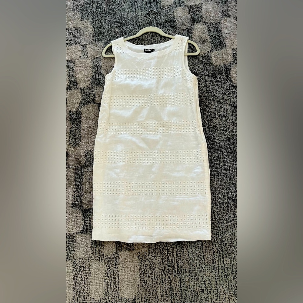 White Linen dress from DNKY